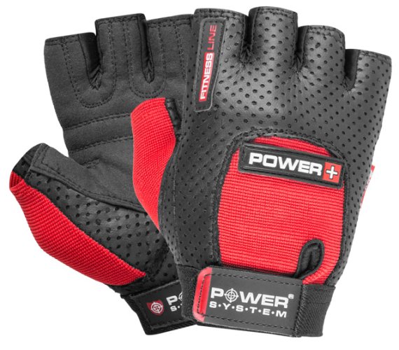 POWER SYSTEM-GLOVES POWER PLUS-RED-XS