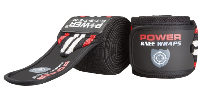 POWER SYSTEM KNEE WRAPS RED