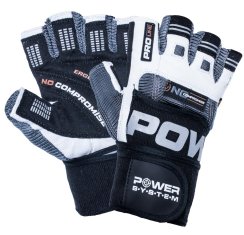 POWER SYSTEM-GLOVES NO COMPROMISE-WHITE/GREY-M