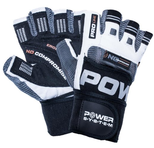 POWER SYSTEM-GLOVES NO COMPROMISE-WHITE/BLACK-XL
